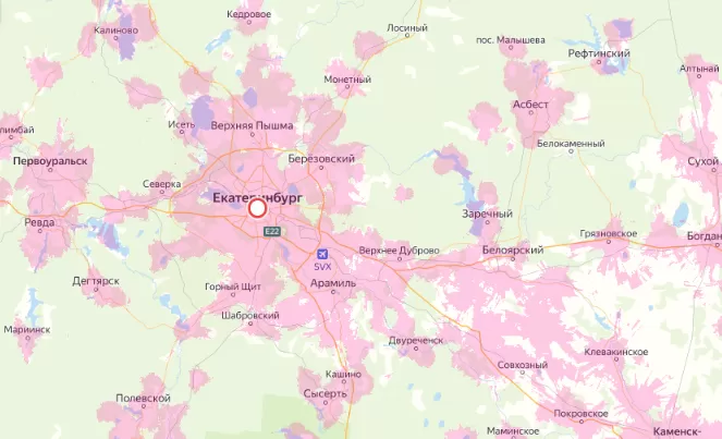 Зона покрытия Мегафон в городе Сыктывкар и области 