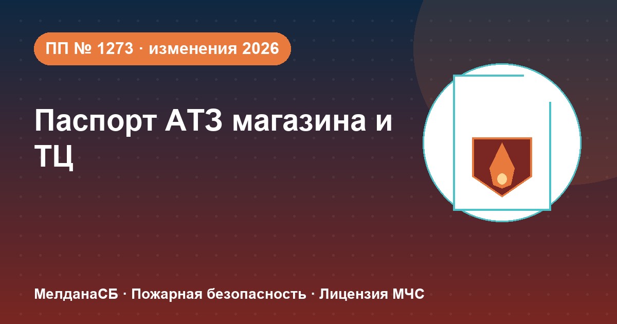 Паспорт безопасности магазина и ТЦ по ПП № 1273: изменения 2026 года в 